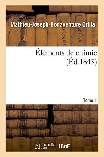 Cover for Orfila-m-j-b · Éléments De Chimie. Tome 1 (Paperback Book) [French edition] (2014)