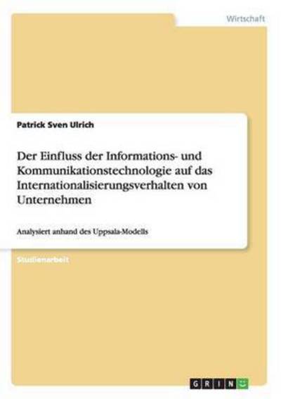 Cover for Ulrich · Der Einfluss der Informations- u (Buch) [German edition] (2009)