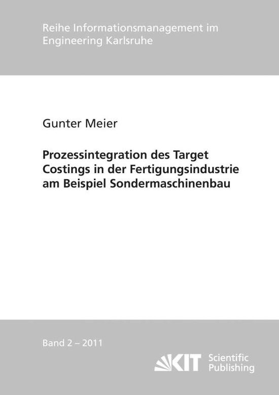 Cover for Meier · Prozessintegration d.Target Cost. (Book) (2014)