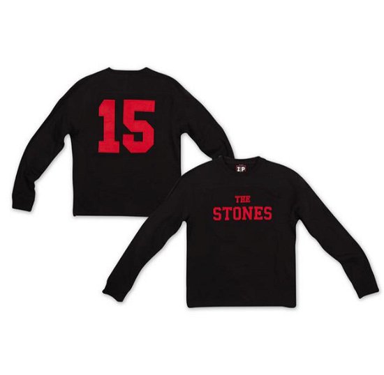 Cover for The Rolling Stones · Stones 15 Black Crew Neck Sweatshirt (CLOTHES) [size XL] (2017)