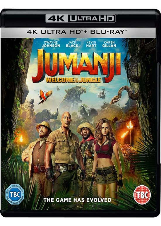Cover for Jumanji Welcome To The Jungle (4K Ultra HD) (2018)
