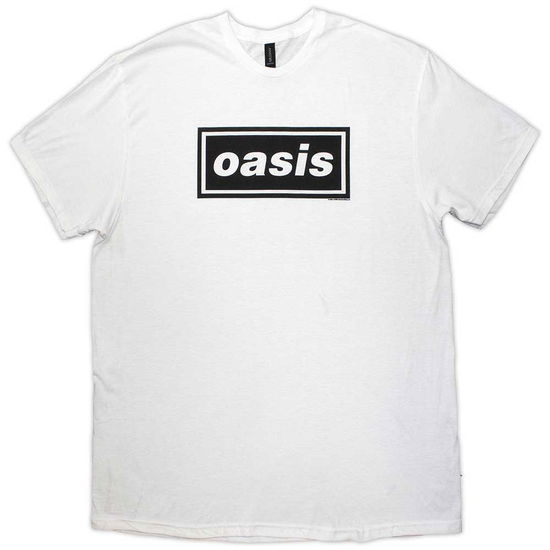 Cover for Oasis · Decca Logo (White) (T-shirt) [size S] [White - Unisex edition] (2019)