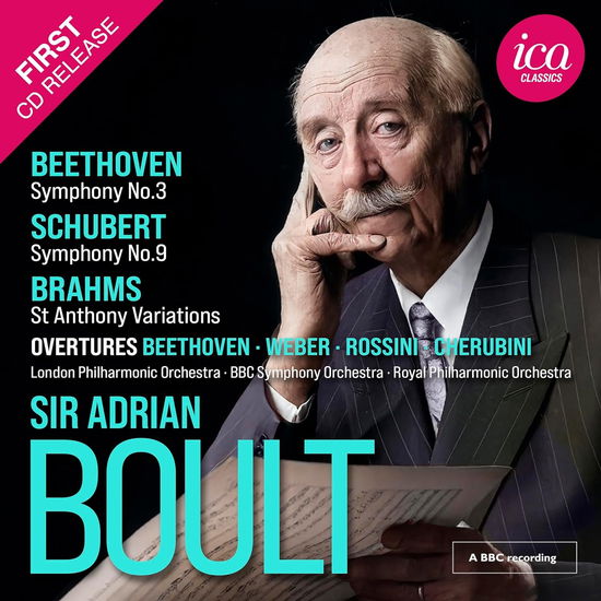 Beethoven: Symphony No. 3. Op. 55 Eroica - Schubert: Symphony No. 9. D. 944 The Great - Brahms: St Anthony Variations. Op. 56A (Live) - Sir Adrian Boult / London Philharmonic Orchestra / Bbc Welsh Orchestra / Bbc Symphony Orchestra / Bbc Scottish Symphony Orchestra / Royal Philharmonic Orchestra - Música - ICA CLASSICS - 5060244551794 - 24 de maio de 2024