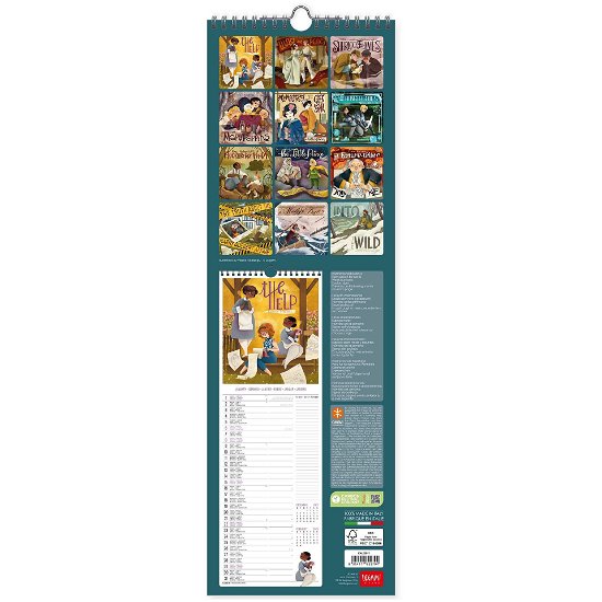 Legami · Book Lover's 2023 Calendar (16x49cm Uncoated Paper) (Calendar