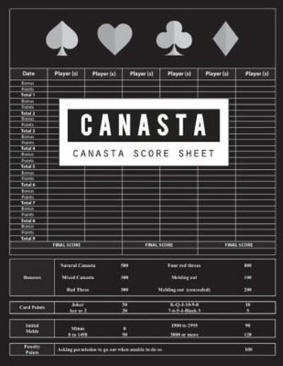 Canasta Score Sheet - Bg Publishing - Książki - Createspace Independent Publishing Platf - 9781723401794 - 23 lipca 2018