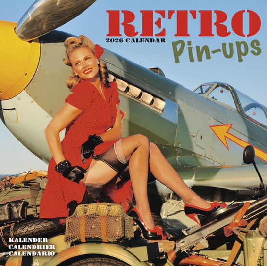 Cover for Retro Pin Ups Calendar 2026  Square Sexy Girls Glamour Wall Calendar - 16 Month (Calendar) (2025)