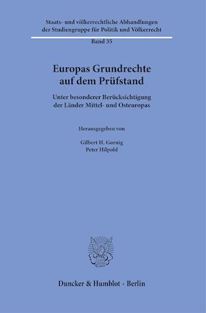 Cover for Gilbert H Gornig · Europas Grundrechte Auf Dem Prufstand (Paperback Book) (2021)