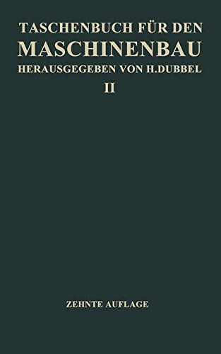 Cover for H Baer · Taschenbuch Fur Den Maschinenbau (Paperback Book) [10th 10. Aufl. 1951. Softcover Reprint of the Orig edition] (1951)