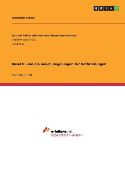 Cover for Schaal · Basel III und die neuen Regelung (Book)