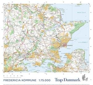 Cover for Trap Danmark · Trap Danmark: Falset kort over Fredericia Kommune (Landkart) [1. utgave] (2021)