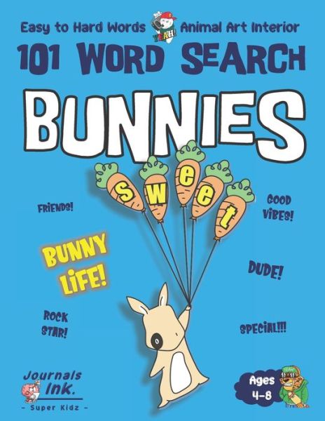 Bunnies Word Search Book for Kids Ages 4-8 - Sk - Książki - Independently Published - 9798554076794 - 2 listopada 2020