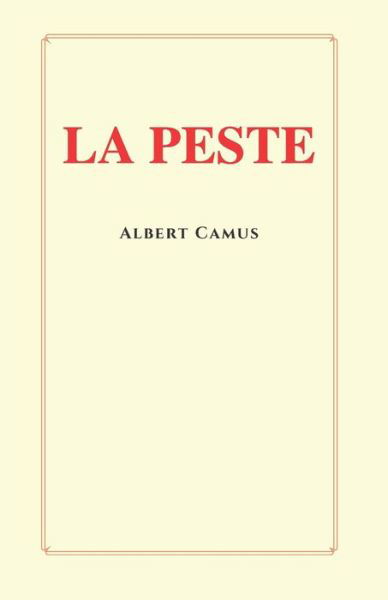 Cover for Albert Camus · La Peste (Paperback Book) (2019)