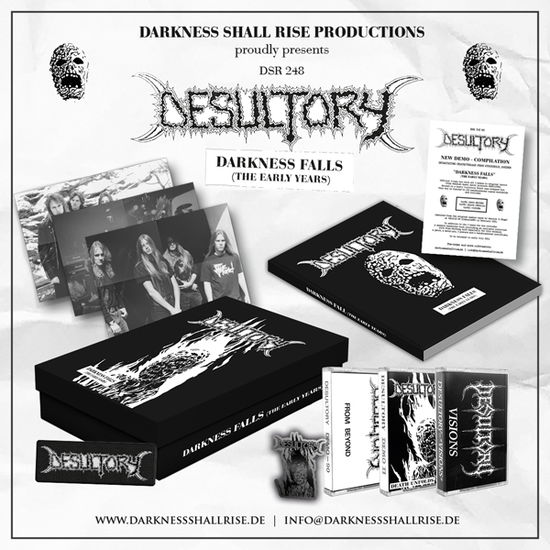 Darkness Falls [the Early Years] (3-tape Box, Hardcover Book, Posters, Metal-pin, Patch & Certificate) - Desultory - Music - DARKNESS SHALL RISE PRODUCTION - 9956683844794 - July 12, 2024