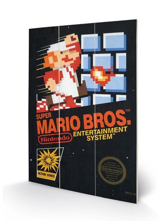 SUPER MARIO BROS - Wood Print 20x29.5 - NES Cover - Wood Poster - Merchandise -  - 5051265845795 - December 31, 2019