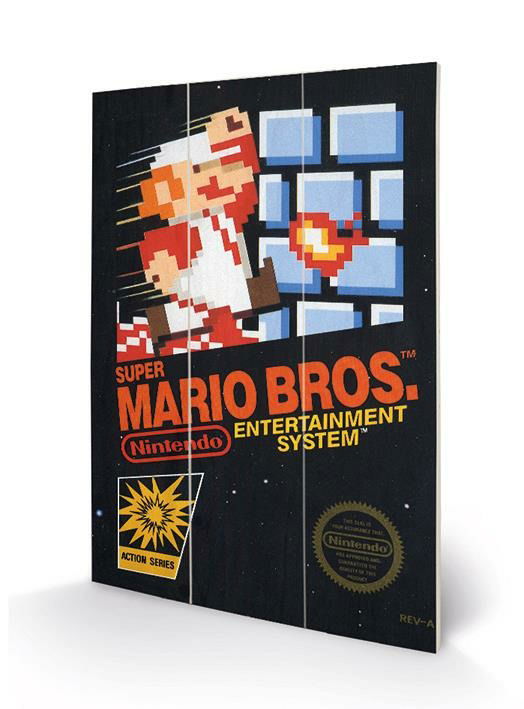 SUPER MARIO BROS - Wood Print 20x29.5 - NES Cover - Wood Poster - Merchandise -  - 5051265845795 - 31. december 2019