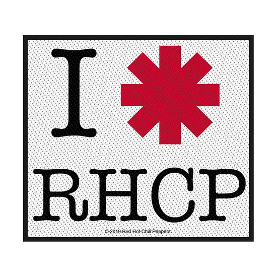 Red Hot Chili Peppers Standard Patch: I Love RHCP (Loose) - Red Hot Chili Peppers - Koopwaar - PHD - 5055339795795 - 19 augustus 2019