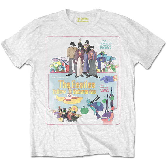 The Beatles Unisex T-Shirt: Yellow Submarine Vintage Movie Poster - The Beatles - Gadżety - ROCKOFF - 5056170669795 - 5 maja 2023