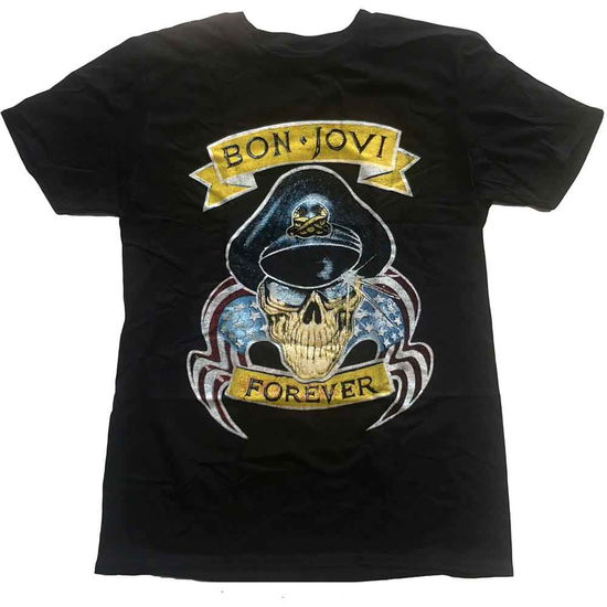 Bon Jovi Unisex T-Shirt: Forever - Bon Jovi - Fanituote -  - 5056368686795 - 