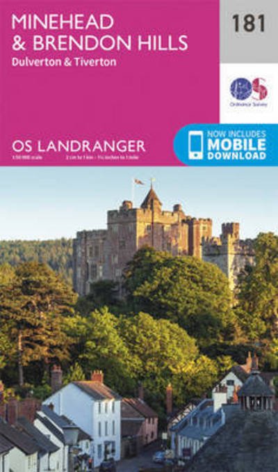 Cover for Ordnance Survey · Minehead &amp; Brendon Hills, Dulverton &amp; Tiverton - OS Landranger Map (Landkart) [February 2016 edition] (2016)