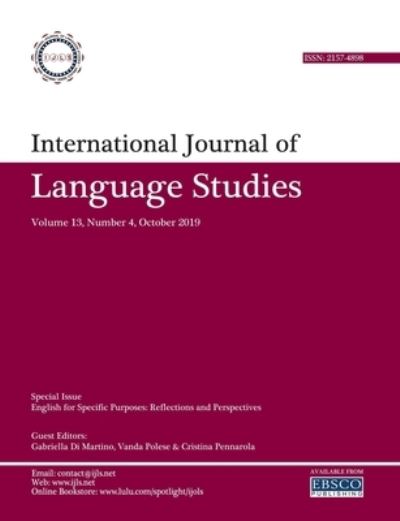 Cover for Mohammad Ali Salmani Nodoushan · International Journal of Language Studies (IJLS) - Volume 13 (4) (Book) (2019)