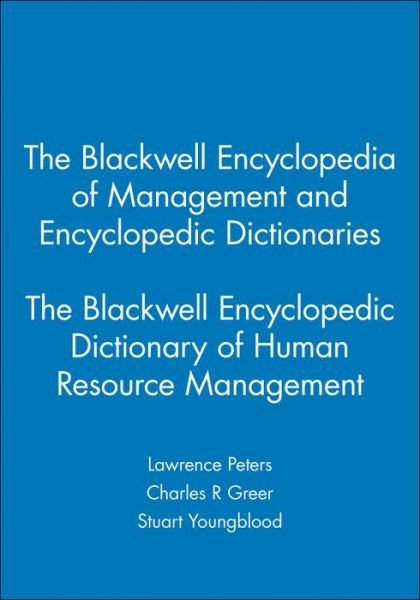 Cover for Peters · The Blackwell Encyclopedic Dictionary of Human Resource Management (Paperback Bog) (1998)