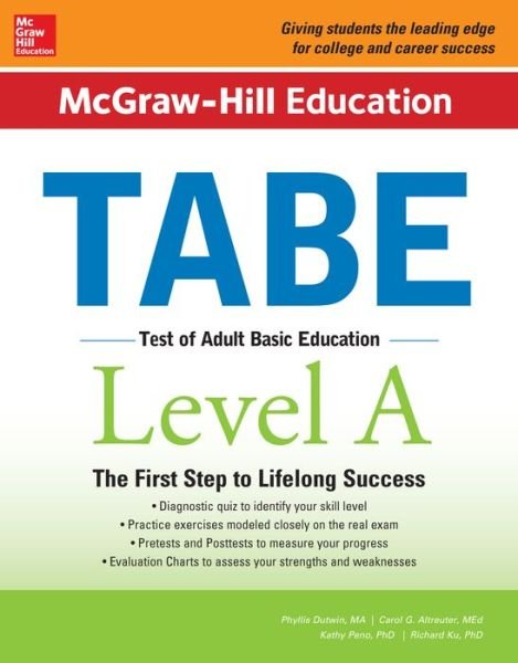 Cover for Phyllis Dutwin · McGraw-Hill Education TABE Level A, Second Edition (Pocketbok) (2016)