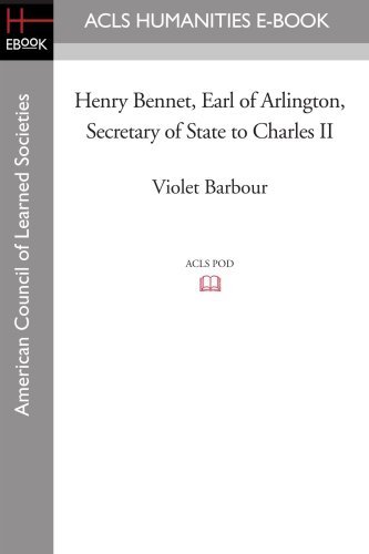 Cover for Violet Barbour · Henry Bennet, Earl of Arlington, Secretary of State to Charles II (Paperback Book) (2008)