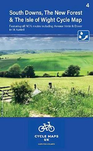 Cover for South Downs, The New Forest, and The Isle of Wight Cycle Map 4: Including Avenue Verte and Dover to St Austell (Map) (2023)