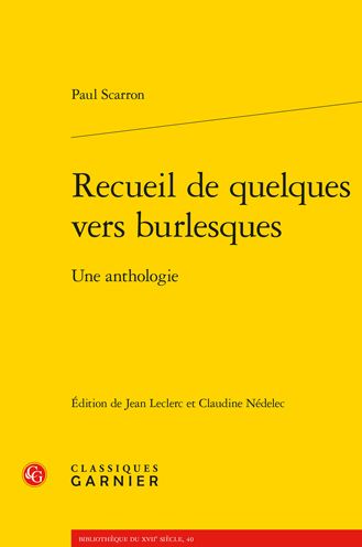 Cover for Paul Scarron · Recueil de Quelques Vers Burlesques (Paperback Book) (2021)