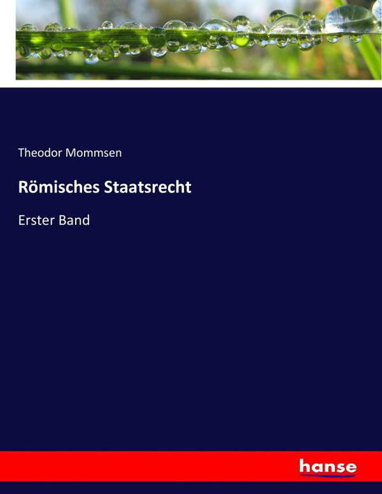 Cover for Mommsen · Römisches Staatsrecht (Buch) (2017)