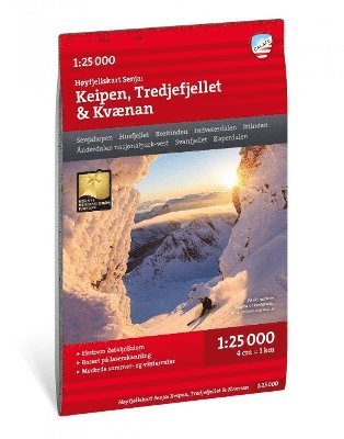 Cover for Senja: Keipen, Tredjefjellet &amp; Kvaenan - Hoyfjellskart - High alpine map (Map) (2023)