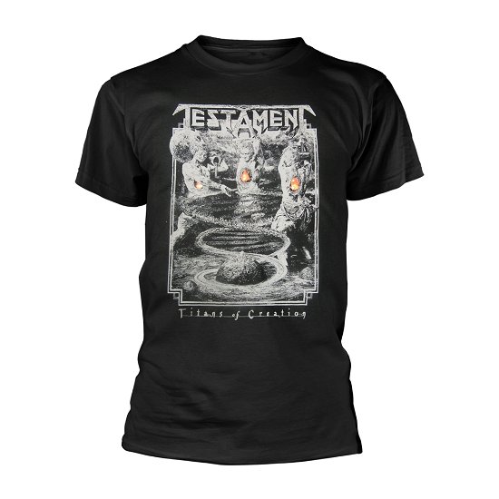 Cover for Testament · Titans of Creation (Grey) Europe 2020 Tour (T-shirt) [size M] [Black edition] (2020)