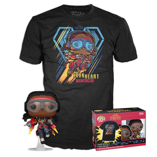 Cover for Funko · Funko Pop! &amp; Tee (adult): Marvel Black Panther Wakanda Forever - Iron Heart Riri Williams (glows In (Toys) (2023)
