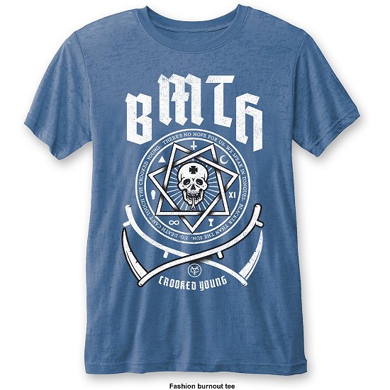 Cover for Bring Me The Horizon · Bring Me The Horizon Unisex T-Shirt: Crooked Young (Burnout) (T-shirt) [size S] [Blue - Unisex edition]