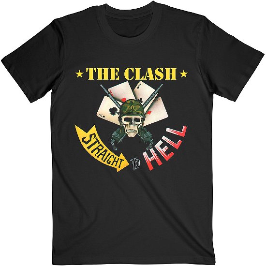 The Clash Unisex T-Shirt: Straight To Hell Single - Clash - The - Produtos -  - 5056368634796 - 