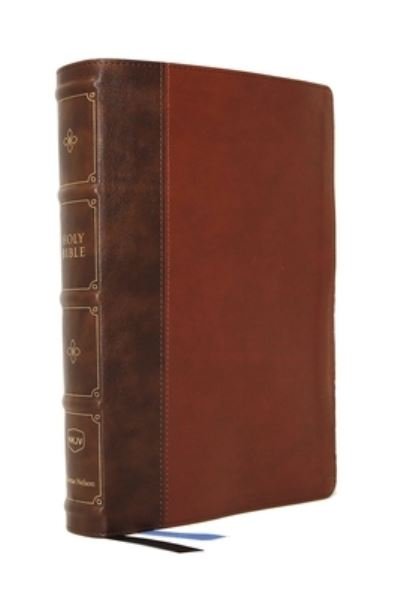 Cover for Thomas Nelson · NKJV, Large Print Thinline Reference Bible, Blue Letter, Maclaren Series, Leathersoft, Brown, Comfort Print: Holy Bible, New King James Version (Lederbuch) (2023)