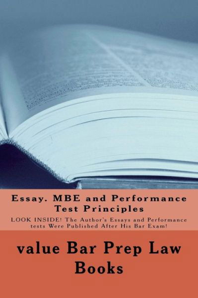 Cover for Bam Yum Hagin Law Books · Essay. Mbe and Performance Test Principles: Look Inside! the Author's Essays and Performance Tests Were Published After His Bar Exam! (Paperback Book) (2015)