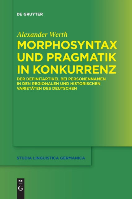 Cover for Alexander Werth · Morphosyntax und Pragmatik in Konkurrenz (Pocketbok) (2022)