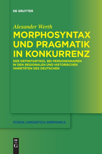 Cover for Alexander Werth · Morphosyntax und Pragmatik in Konkurrenz (Paperback Book) (2022)