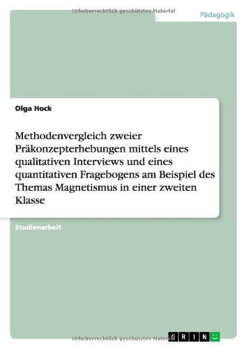 Cover for Hock · Methodenvergleich zweier Präkonzep (Book) [German edition] (2011)