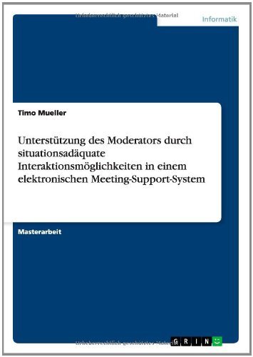 Cover for Mueller · Unterstützung des Moderators du (Book) [German edition] (2014)