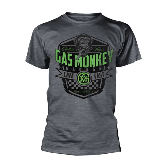 Cover for Gas Monkey Garage · Live Fast (T-shirt) [size L] [Grey edition] (2018)