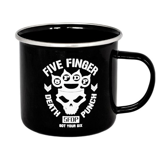 Five Finger Death Punch Got Your Six (Enamel) Mug - Five Finger Death Punch - Merchandise - FIVE FINGER DEATH PUNCH - 4039103739797 - 6. januar 2020