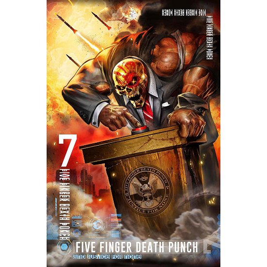 Cover for Five Finger Death Punch · Five Finger Death Punch Textile Poster: And Justice For None (Plakat)