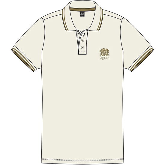 Cover for Queen · Queen Unisex Polo Shirt: Crest Logo (Bekleidung) [size S] [Neutral - Unisex edition]