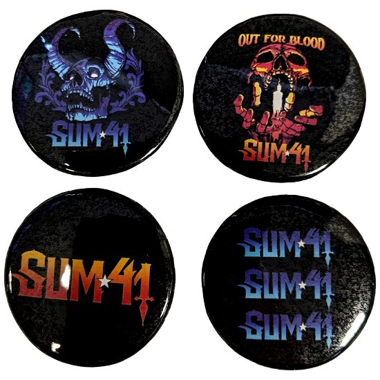 Sum 41 Pin Badge Pack: Out For Blood (Ex-Tour) - Sum 41 - Koopwaar -  - 5056561067797 - 