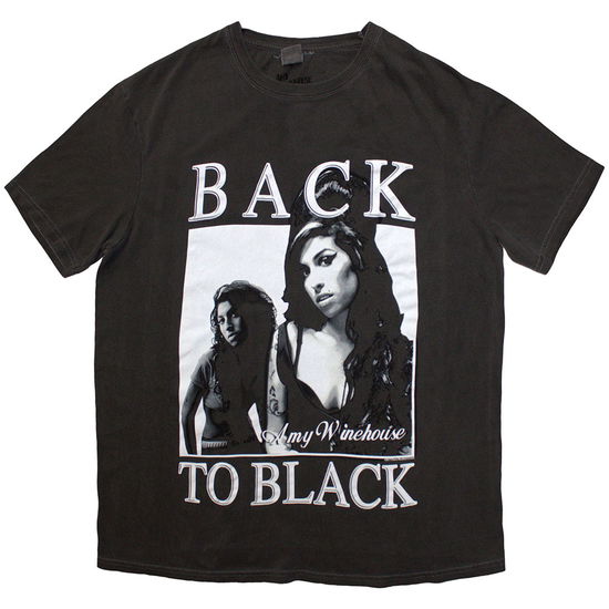 Cover for Amy Winehouse · Amy Winehouse Unisex T-Shirt: Back To Black (Wash Collection) (T-shirt) [size L]