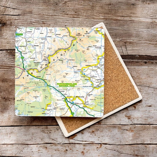 Cover for OS Map Ceramic Single Coaster - Northumberland National Park (MERCH) (2025)