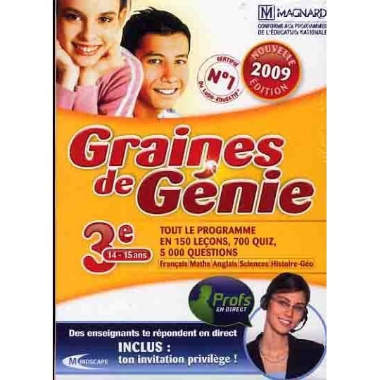 Cover for Graines De G?nie 3?me Secondaire 14 · Graines de Génie 3éme Secondaire 14-15 ans (Editio (MERCH) (2019)