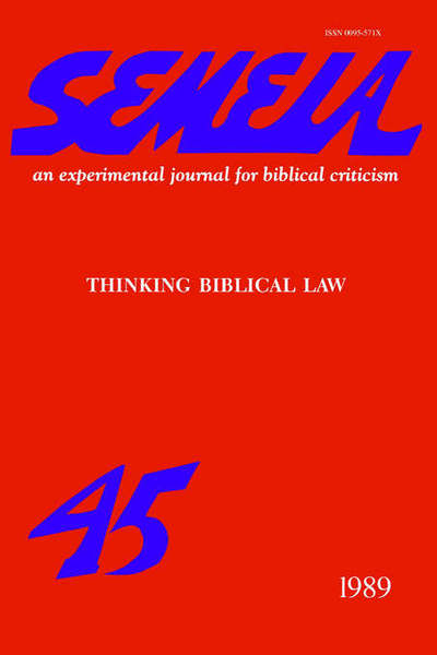 Cover for Dale Patrick · Semeia 45: Thinking Biblical Law (Taschenbuch) (1989)